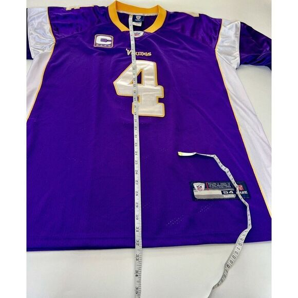 Reebok Stitched On Field‎ Brett Favre Captain Jersey Minnesota Vikings Mens 54 - Picture 7 of 8